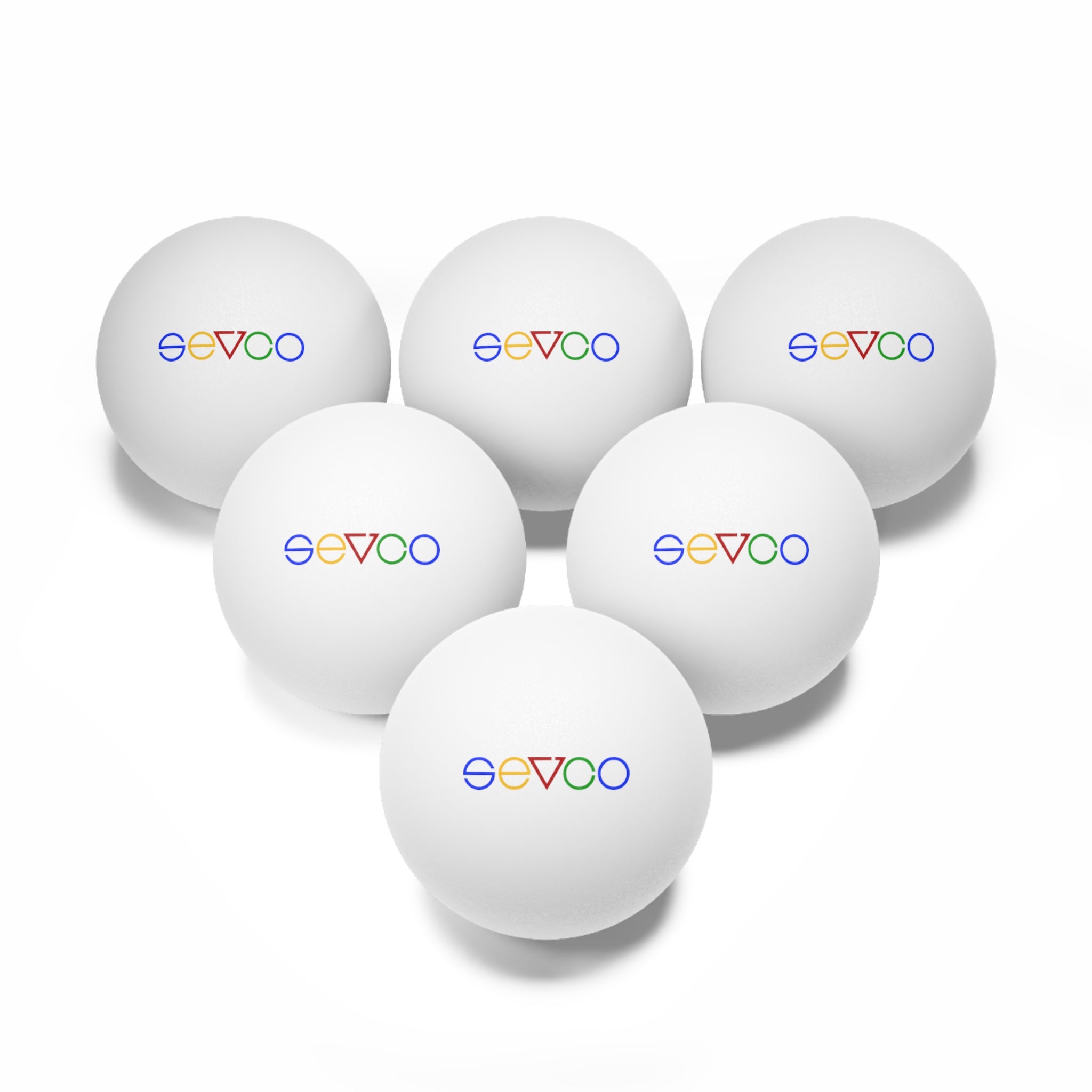 6 Pack of White SEVCO Ping Pong Balls