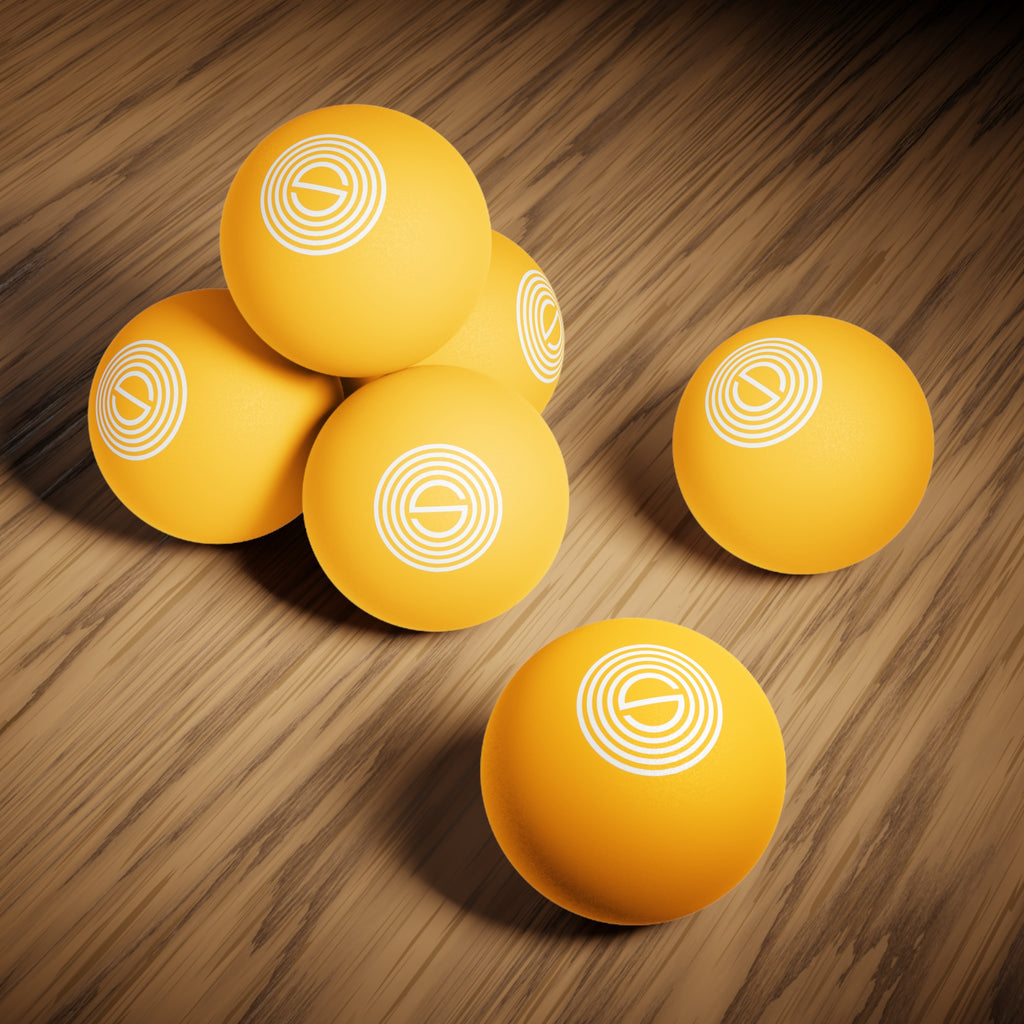 6 Orange SEVCO Ping Pong Balls
