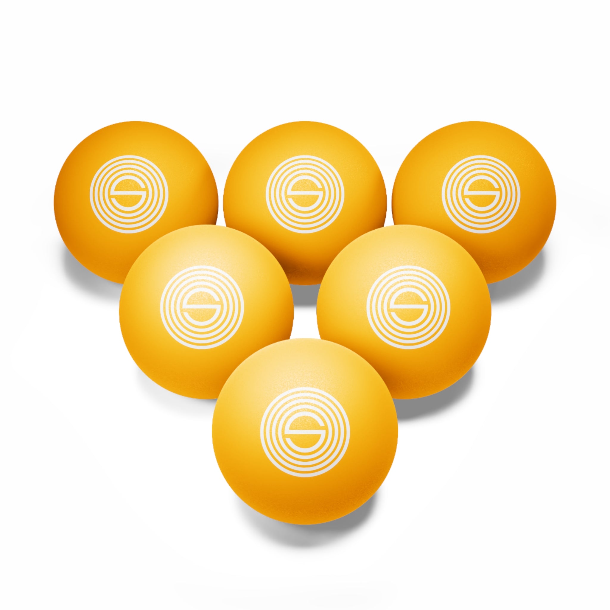 6 Orange SEVCO Ping Pong Balls