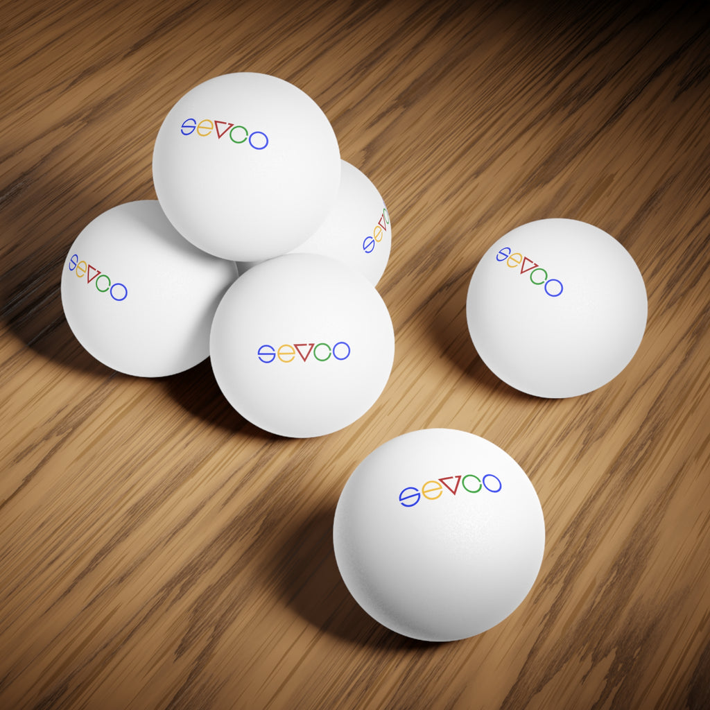 6 Pack of White SEVCO Ping Pong Balls